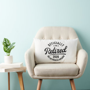 Coussin Rectangle Retraité Officiel 2026 Drôle Retraite