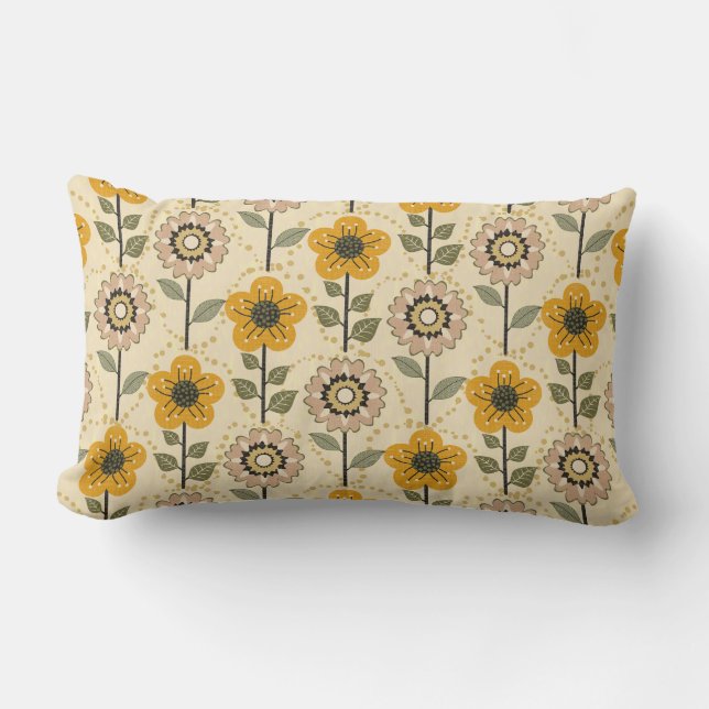 Coussin Rectangle Retro Bloom Harmony (Recto)