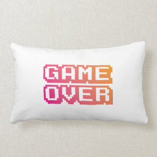 Coussin Rectangle Rétro carreau de police de pixel de jeu
