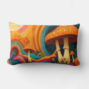 Coussin Rectangle Retro Psychedelic Swirls Throw Cushion 