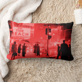Coussin Rectangle Retro Times Carré Tempête de neige 1959
