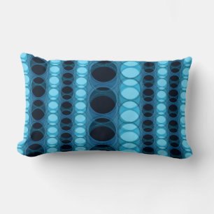 Coussin Rectangle Rétros rayures de point de polka de phares