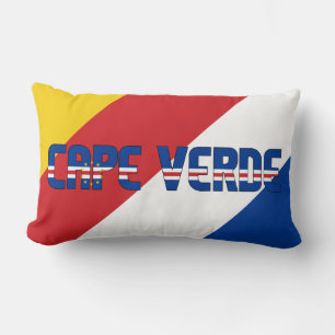 Coussin Rectangle Rêvez en couleur avec le drapeau du Cap Vert