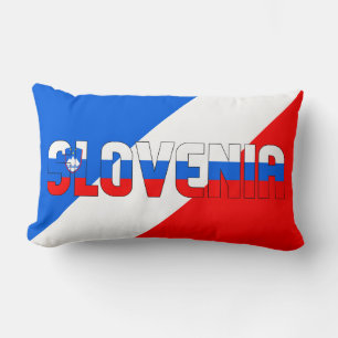 Coussin Rectangle Rêvez en couleur avec le drapeau patriotique slovè