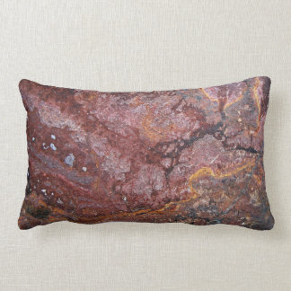 Coussin Rectangle Roche rouge avec la texture