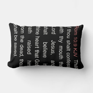 Coussin Rectangle Romains 10:9 Version du roi Jacques KJV Bible