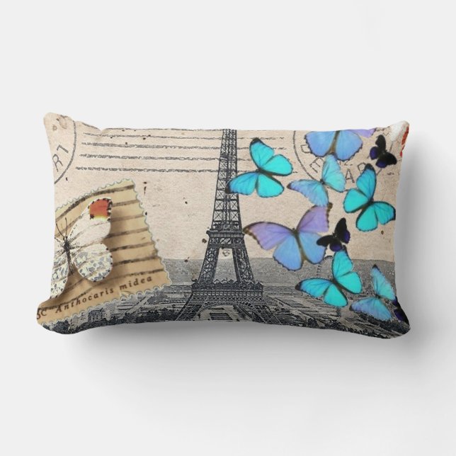 Coussin Rectangle romantique france voyage paris tour eiffel (Recto)