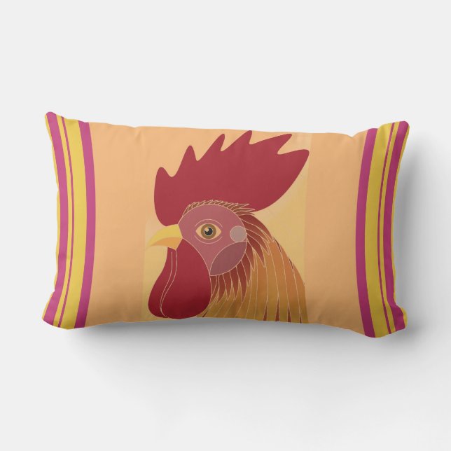 Coussin Rectangle Rooster (Verso)