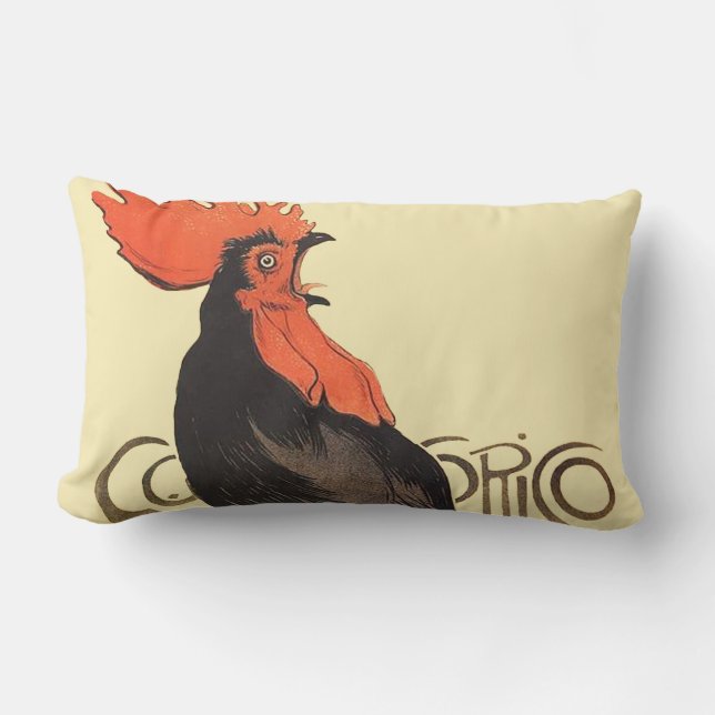 Coussin Rectangle Rooster Steinlen Cocorico (Recto)