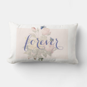 Coussin Rectangle Rose anglais Butterfly Garden Wedding Forever
