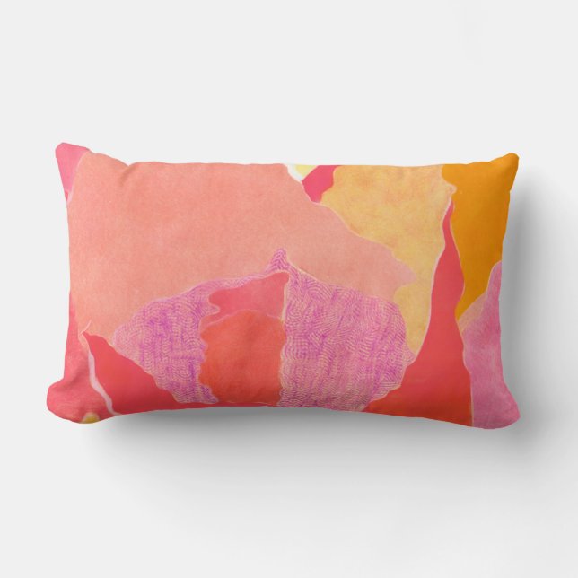 Coussin Rectangle Rose de chou IV (Recto)