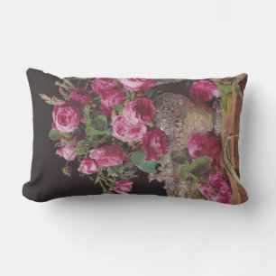 Coussin Rectangle Roses roses (par Ferdinand Georg Waldmüller)