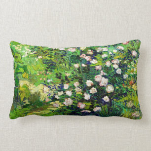 Coussin Rectangle Rosier dans la fleur par Vincent van Gogh