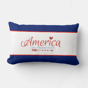 Coussin Rectangle Rouge, blanc, bleu, drapeau, étoiles, flèches, 4 j