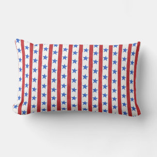 Coussin Rectangle Rouge blanc et bleu patriotique