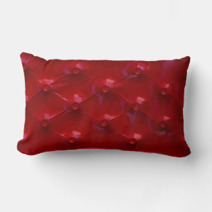 Coussin Rectangle Rouge cuir Upholstery texture motif élégant