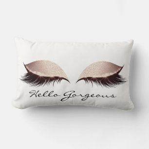 Coussin Rectangle Rouge Rose Jeu de maquillage Fille Bonjour Gorgey