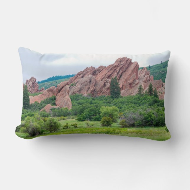 Coussin Rectangle Roxborough Meadows Mountains et Spires (Recto)