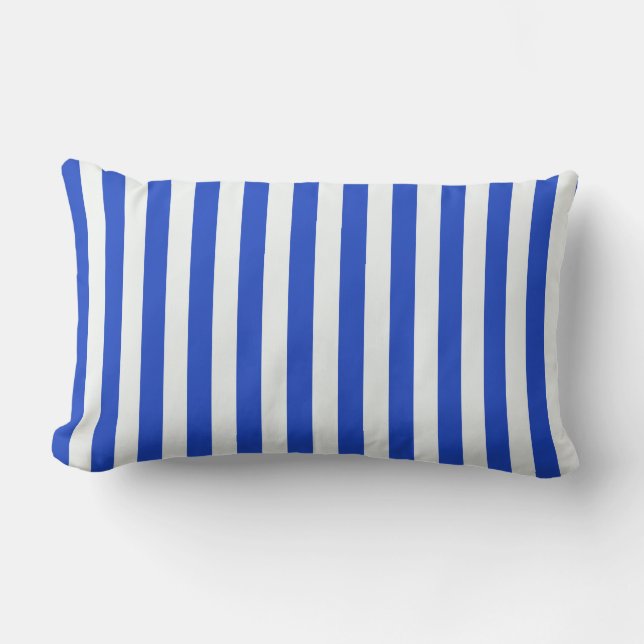 Coussin Rectangle Royal Blue Combination Stripes par Shirley Taylor (Recto)