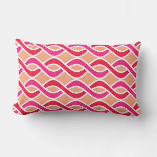 Coussin Rectangle Rubans modernes du milieu du siècle, nuances de co