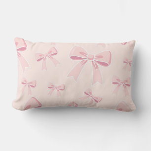 Coussin Rectangle Rubans roses mignon coquette cottage chic 