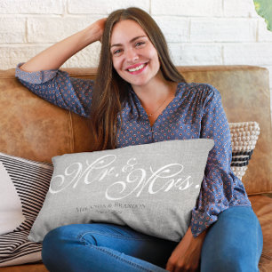 Coussin Rectangle Rustic Simple Moderne M. et Mme Gift Grey