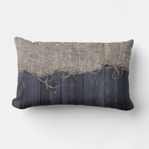 Coussin Rectangle Rustique Burlap et Grange Bois Style de ferme
