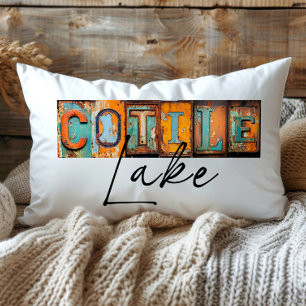 Coussin Rectangle Rustique Métal Cotile Lac Louisiane État