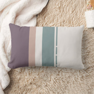 Coussin Rectangle Sable rouge et rayure pastel vert