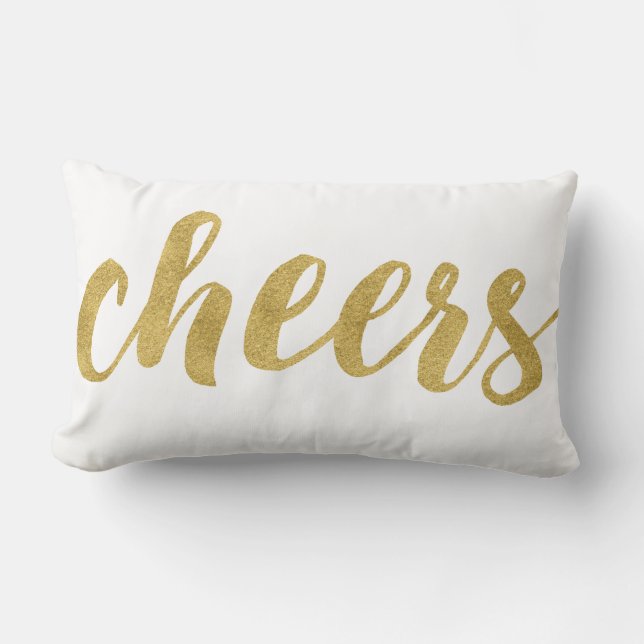 Coussin Rectangle Salons Modernes En Fête D'Or Décor (Recto)