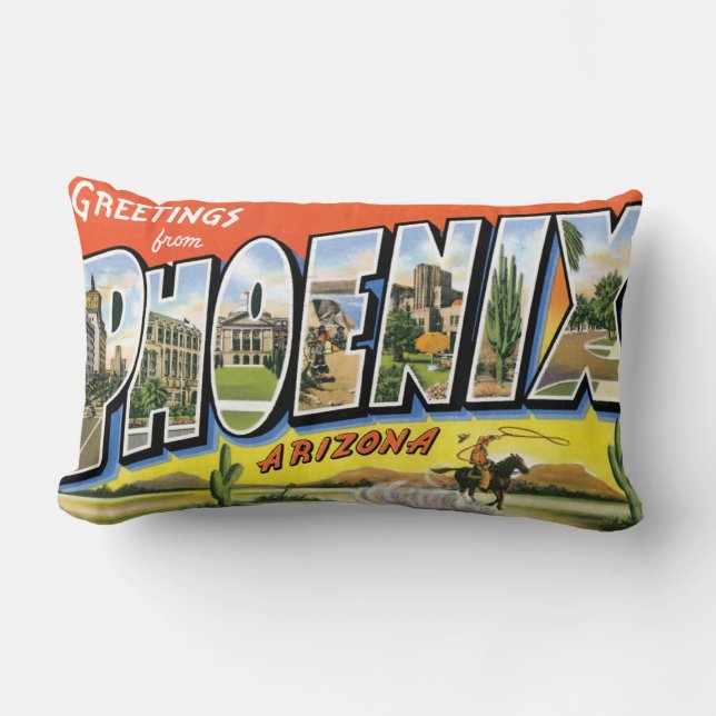 Coussin Rectangle Salutations de Phoenix Arizon (Recto)