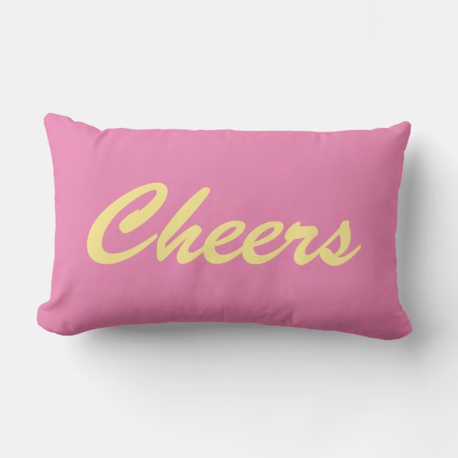 Coussin Rectangle Salutations en rose (Recto)