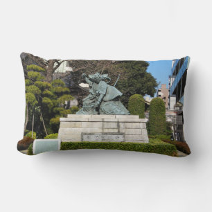 Coussin Rectangle Samurai Kamakura Gongoro Kagemasa Kabuki Statue