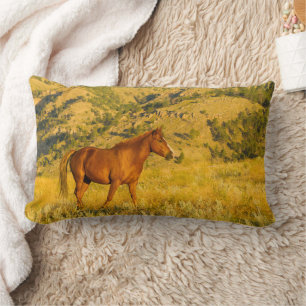 Coussin Rectangle Sanctuaire de chevaux sauvages.