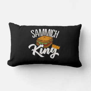 Coussin Rectangle Sandwich King   amateur de nourriture   cuisine ca