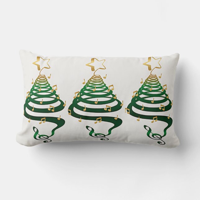 COUSSIN RECTANGLE "SAPLINS DE NOËL MODERNES ET RÉFRIGÉRÉS" (Recto)