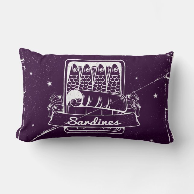 Coussin Rectangle Sardines dans une boîte (Recto)