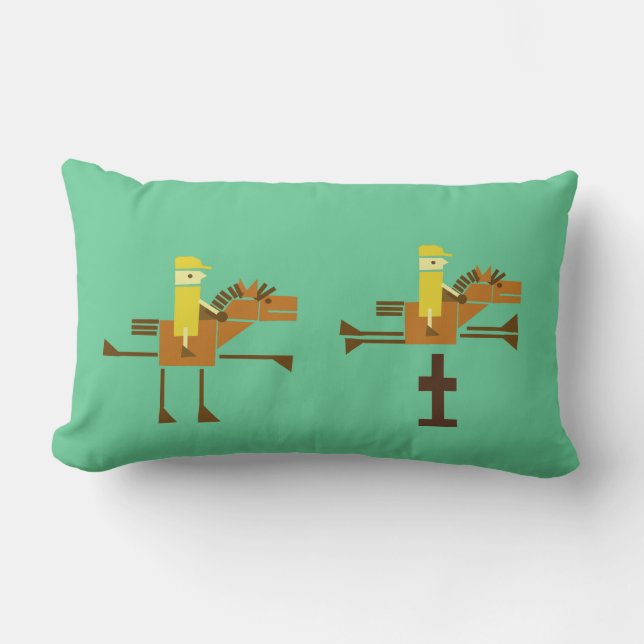 Coussin Rectangle Saut de chevaux (Recto)