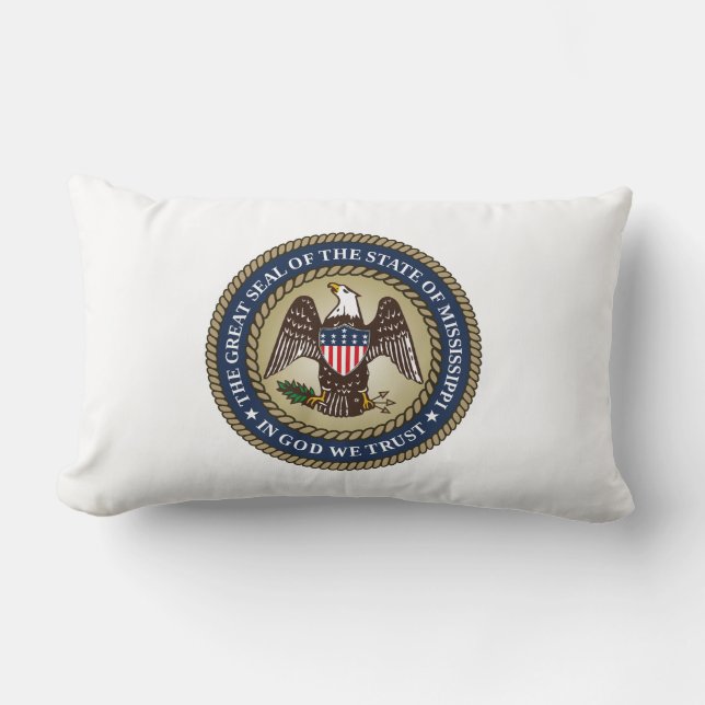 Coussin Rectangle Sceau du Mississippi (État des États-Unis) (Recto)