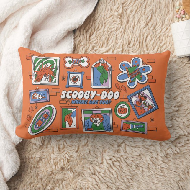 Coussin Rectangle Scooby-Doo Wall of Halloween Picture Frames (Couverture)