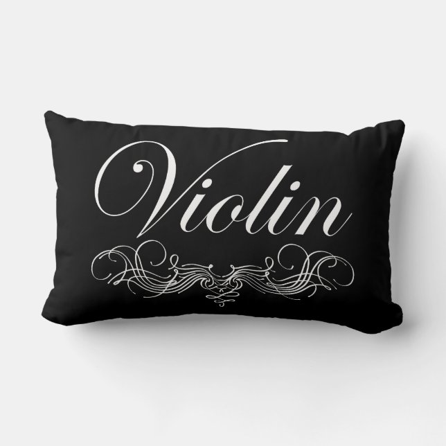 Coussin Rectangle Script de violon (Verso)
