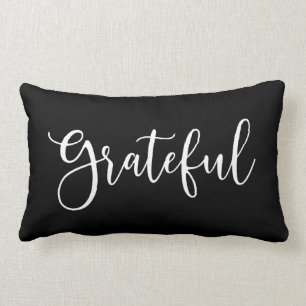 Coussin Rectangle Scripts noir et blanc d'automne Gratuit