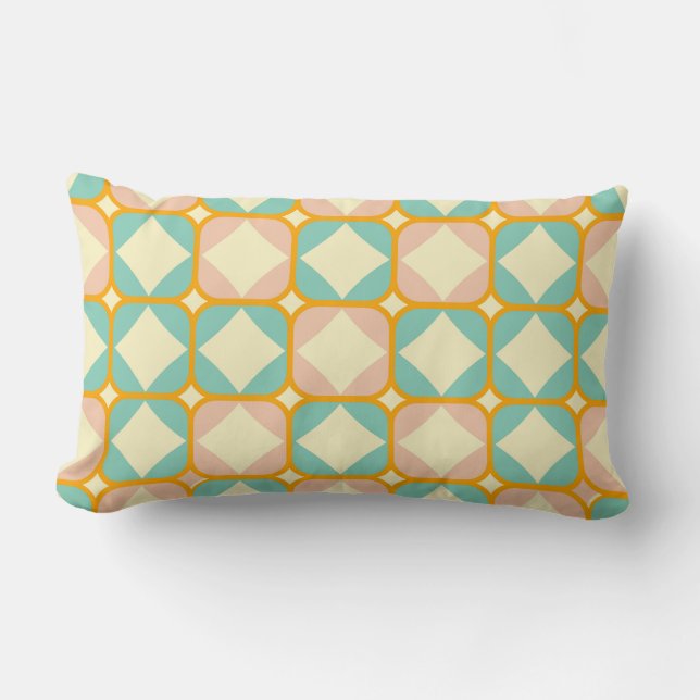 Coussin Rectangle Seamless retro pattern with rounded squares (Recto)