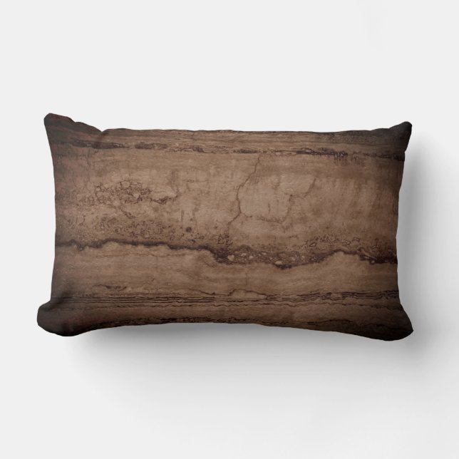 Coussin Rectangle Sepia noir brun tan Granite pierre (Recto)