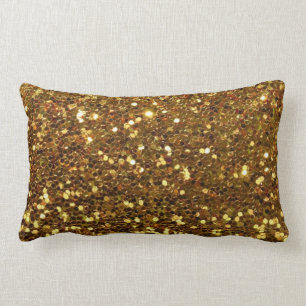 Coussin Rectangle Séquin Parties scintillant d'or Sparkly Las Vegas