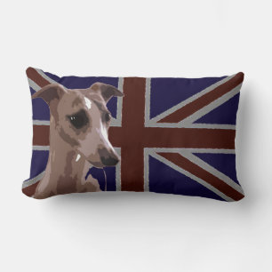 Coussin Rectangle Série Britannia : Buddy the whippet