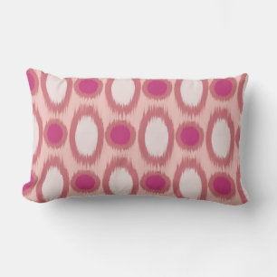 Coussin Rectangle Série Ikat Rose Deux Couleurs