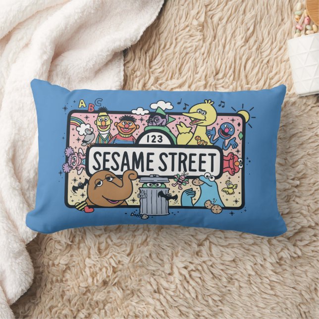 Coussin Rectangle Sésame Sésame | Sesame Pals signe de Doodle (Couverture)
