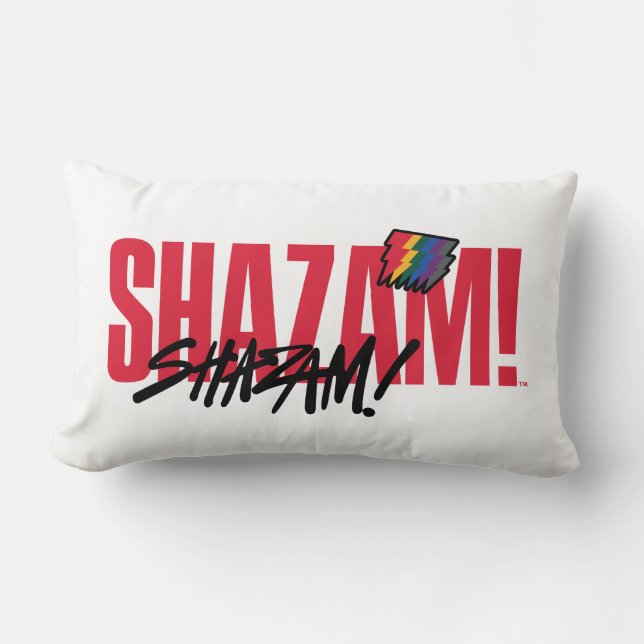 Coussin Rectangle SHAZAM ! Furie des dieux | Logo des boulons arc-en (Recto)