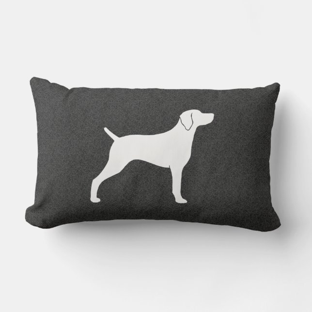 Coussin Rectangle Silhouette de chien Weimaraner (Recto)